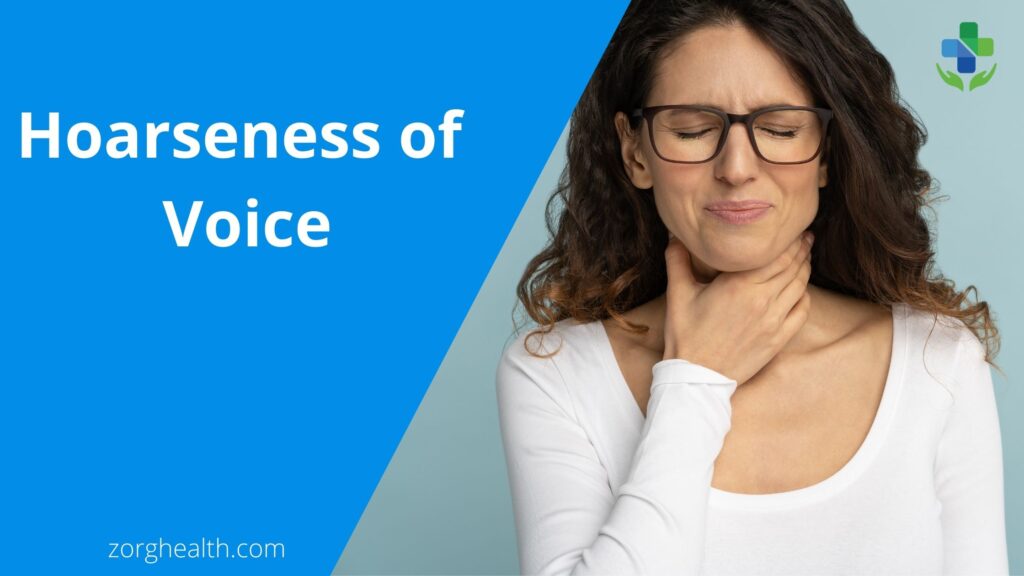 What causes hoarseness of voice